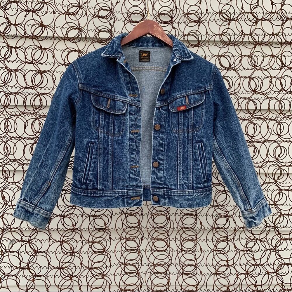 Vintage Lee denim jean trucker jacket Black Label